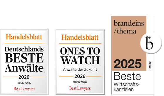 Handelsblatt Best Lawyers 2026, brand eins 2025